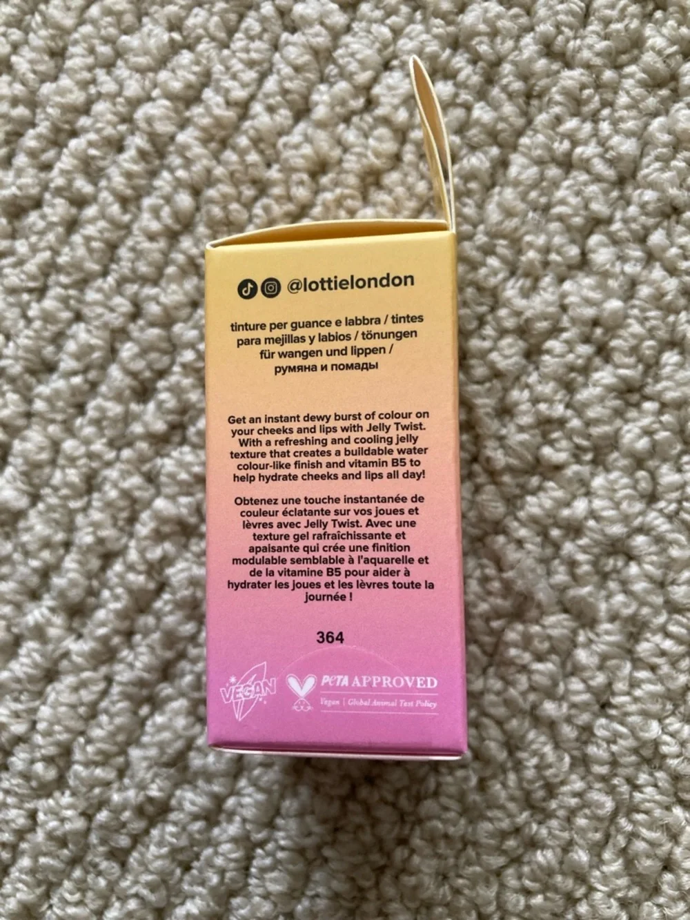 Lottie London Jelly Twist Cheek & Lip Tint Pink Passion NIB
